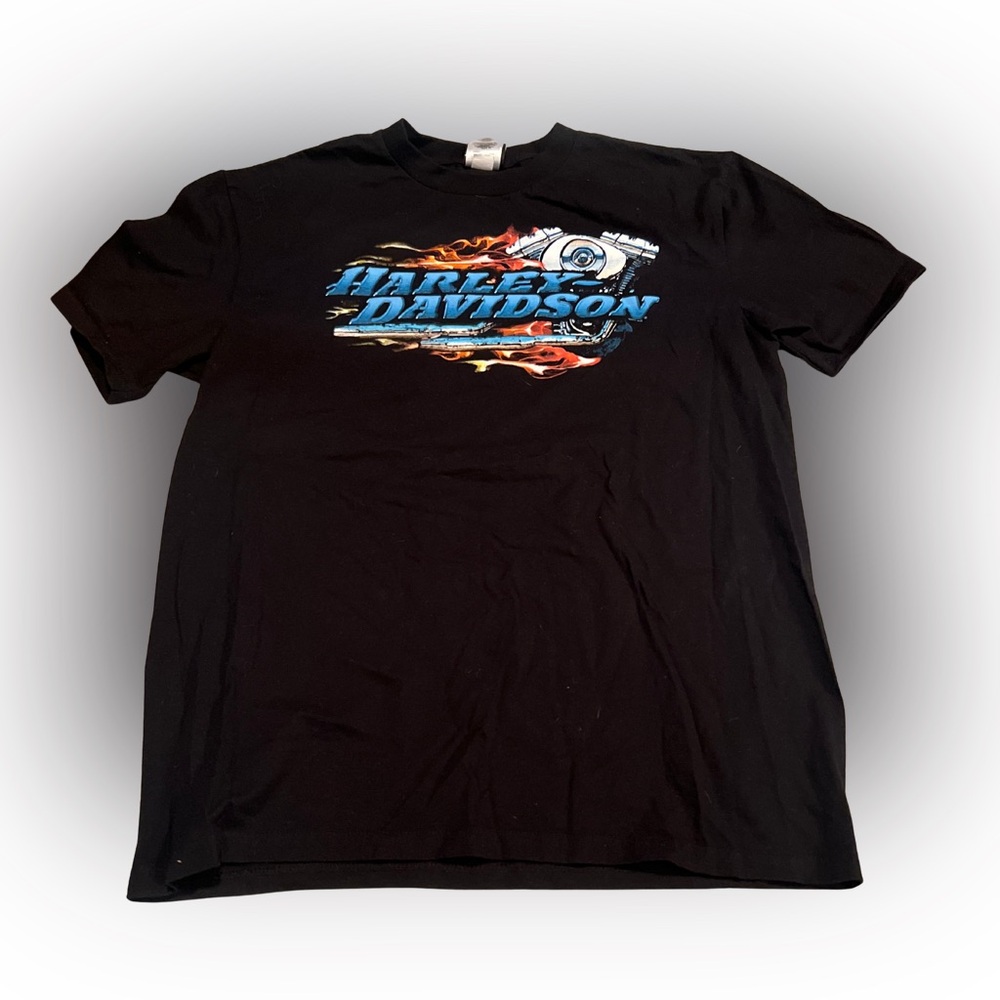 Harley-Davidson Black Cotton Great Neck New York Tee Size L
